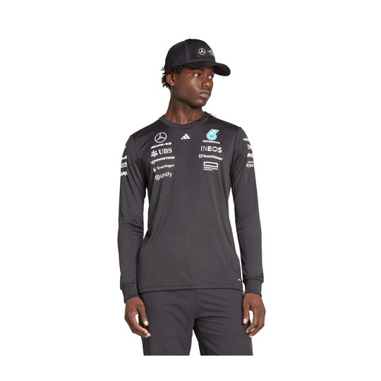 Koszulka męska czarna Team Mercedes AMG F1 2025