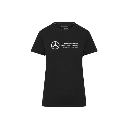 T-shirt damski Large Logo czarny Mercedes AMG F1 2024