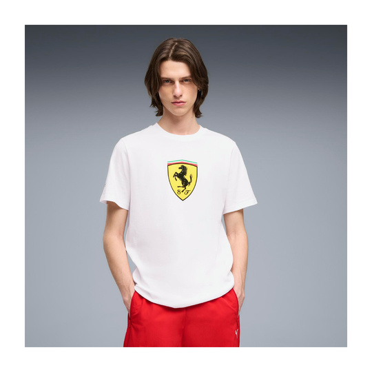 T-shirt męski biały Large Logo Scuderia Ferrari F1 2026