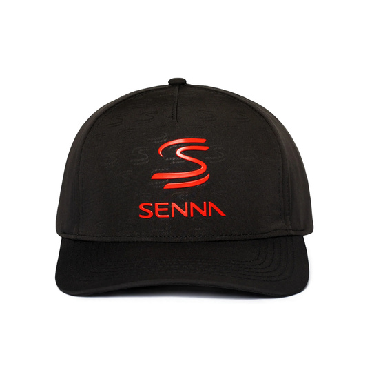 Czapka baseballowa Debossed Logo czarna Ayrton Senna 2026