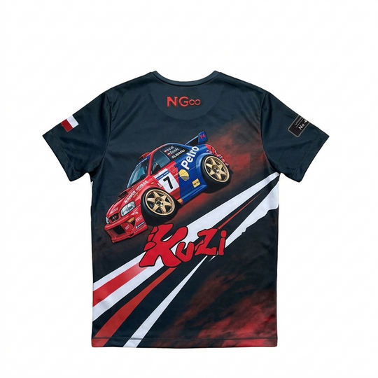 Koszulka t-shirt Kuzi Impreza WRC Cartoon Leszek Kuzaj