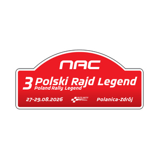 Naklejka pamiątkowa duża 3 Polski Rajd Legend