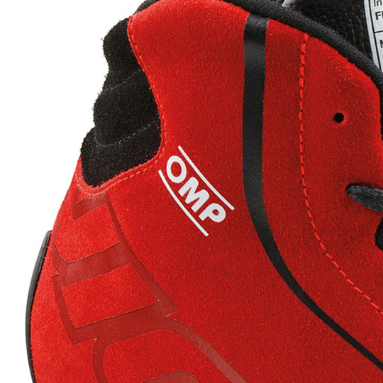 Buty OMP Tecnica MY25 czarne/czerwone (FIA)