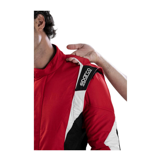 Kombinezon Sparco Superleggera czerwony/czarny (FIA)