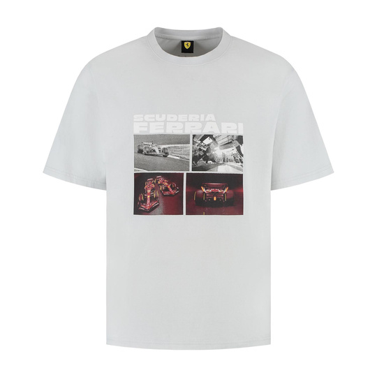 T-shirt męski Driver szary Scuderia Ferrari F1 2025