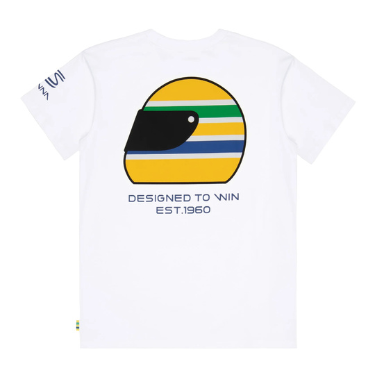 T-shirt męski Helmet biały Ayrton Senna 2026
