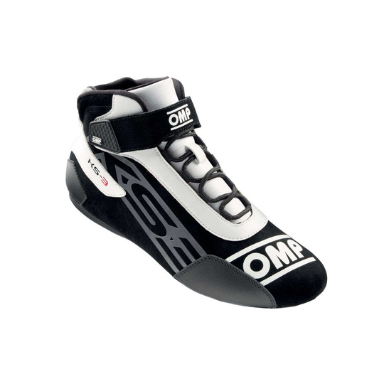 Buty kartingowe OMP KS-3 MY21 czarno-białe czarno-białe