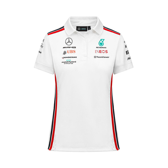 Polo damskie Team białe Mercedes AMG F1 