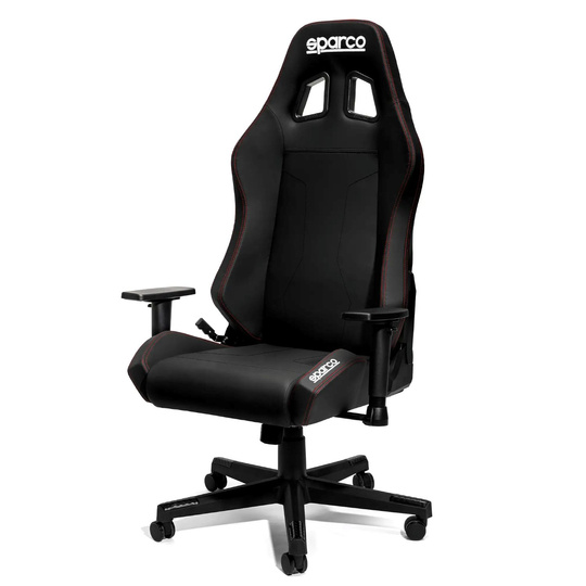 Fotel biurowy Sparco Coach czarny/czerwony