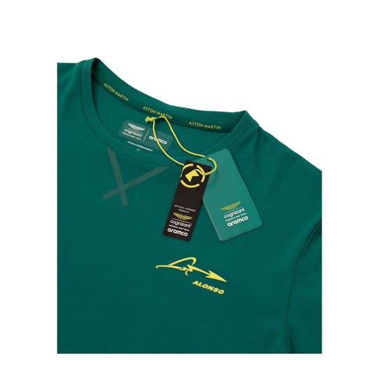 Koszulka t-shirt dziecięca Fernando Alonso Kimoa Aston Martin F1 zielona