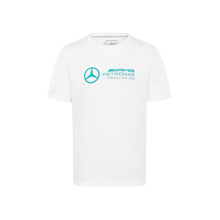 T-shirt męski Large Logo White Mercedes AMG F1 2024