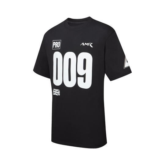 Koszulka t-shirt Limited Edition 009 Graphic Aston Martin Racing 2026 czarno-biała