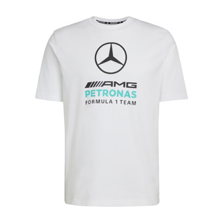 T-shirt męski biały Large Logo Mercedes AMG F1 2026