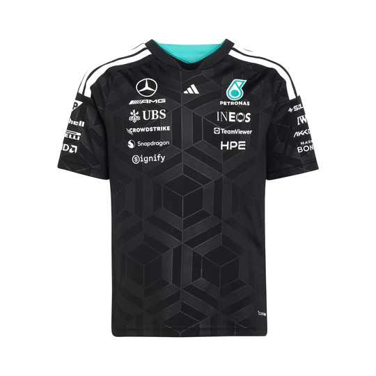 T-shirt dziecięcy Team czarny Mercedes AMG F1 2026
