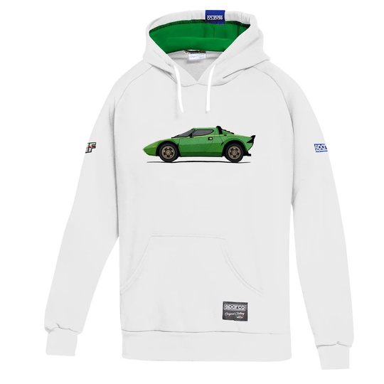 Bluza z kapturem Lancia HF Gr 4 Sparco biała