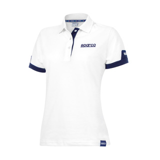 Koszulka polo damska Corporate Sparco biała