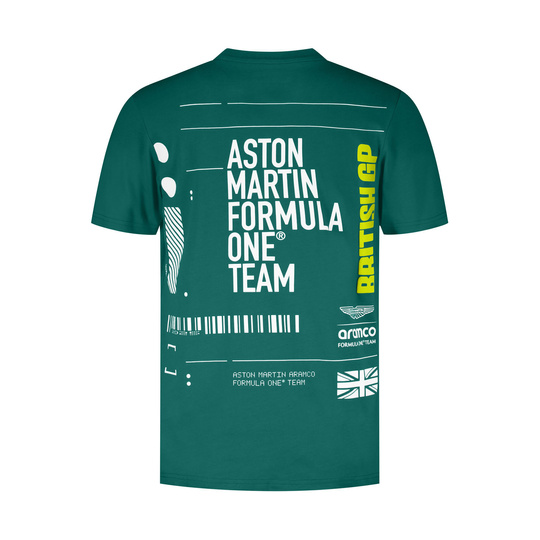 T-shirt męski GP Wielkiej Brytanii Aston Martin F1 2025