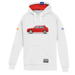 Bluza z kapturem Lancia HF Delta Integrale Sparco biała/czerwona