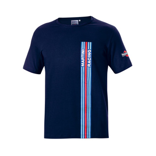 T-shirt męski Stripes Sparco Martini Racing granatowy