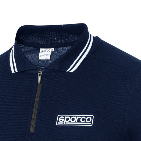 Koszulka polo ZIP MY24 Sparco granatowa