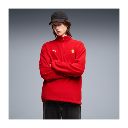 Bluza 1/4 Zip Scuderia Ferrari F1 2026 czerwona