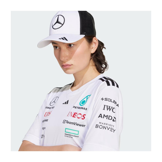 Czapka baseballowa biała Star Trucker Mercedes AMG F1 2025