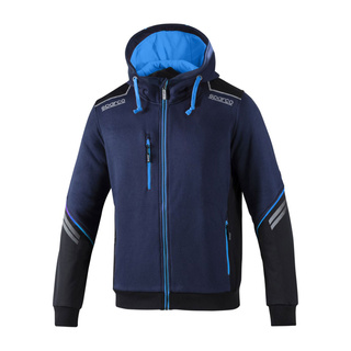 Bluza z kapturem rozpinana Tech Sparco granatowa