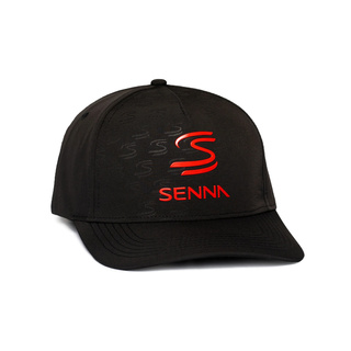 Czapka baseballowa Debossed Logo czarna Ayrton Senna 2026