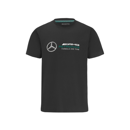 T-shirt męski Logo czarny Mercedes AMG F1 