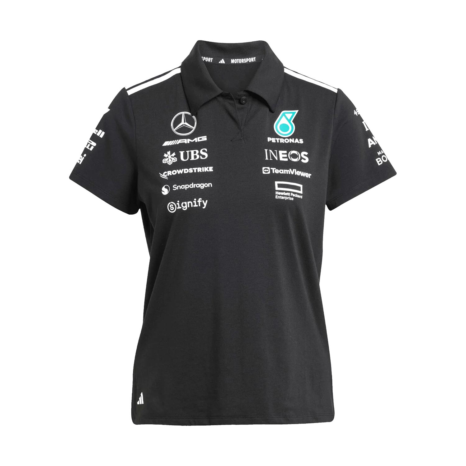 Polo damskie Team czarne Mercedes AMG F1 2025