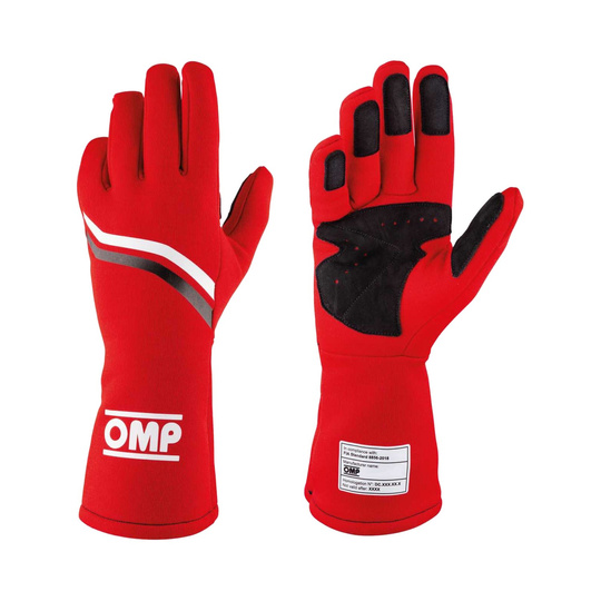 Rękawice OMP Dijon MY25 czerwone (FIA)