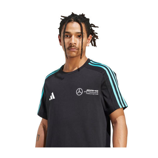 T-shirt męski czarny DNA Logo Mercedes AMG F1 2025