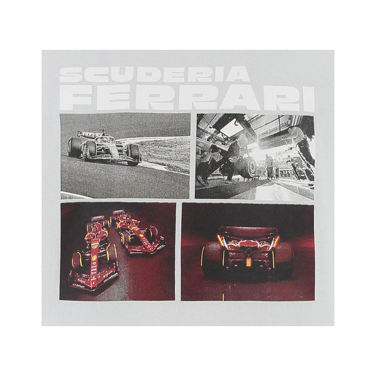 T-shirt męski Driver szary Scuderia Ferrari F1 2025