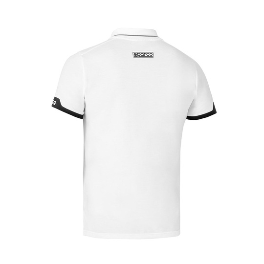 Koszulka polo ZIP MY24 Sparco biała