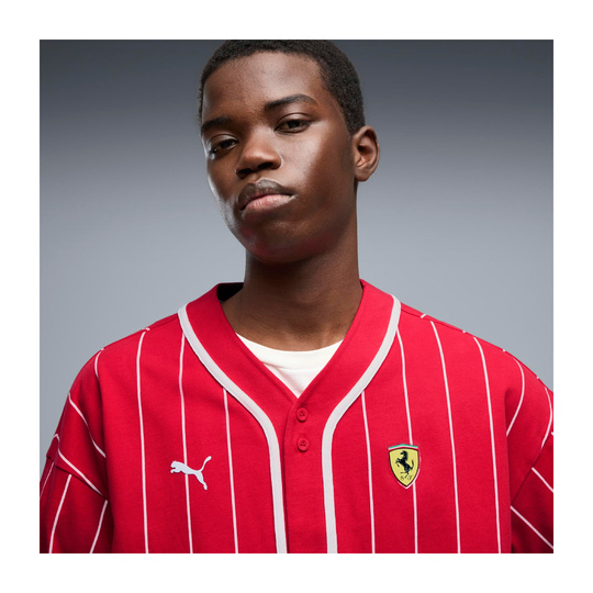Koszula baseballowa czerwona Retro Scuderia Ferrari F1 2026