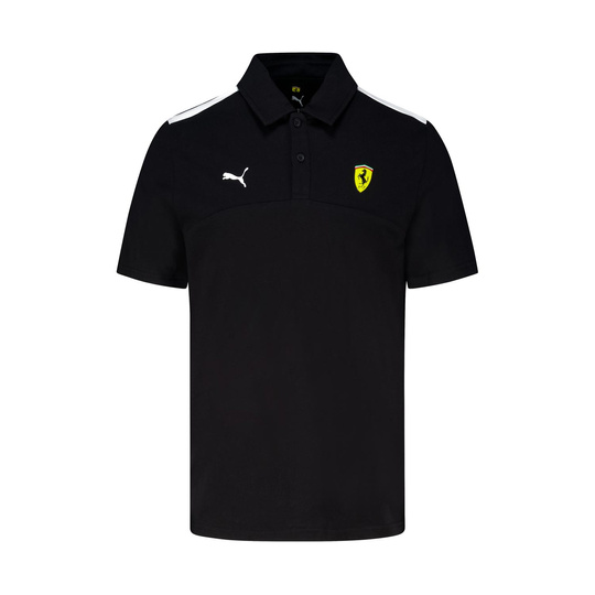 Polo męskie Logo czarne Scuderia Ferrari F1 2025