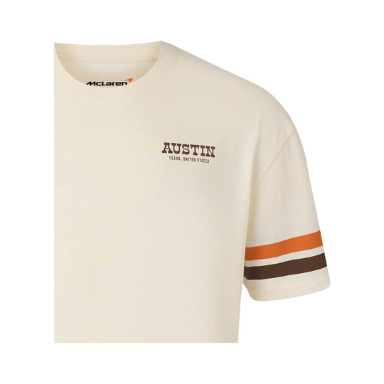 T-shirt męski beżowy Austin GP McLaren F1 2025