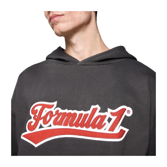 Bluza męska z kapturem Heritage Graphic czarna Formula 1 Puma 2025