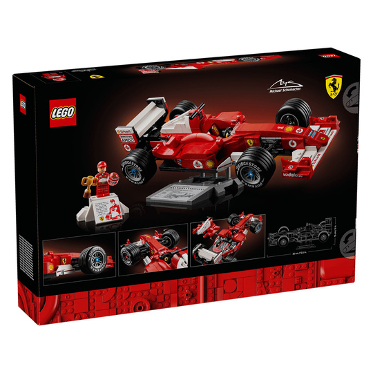 Model bolidu LEGO Icons Michael Schumacher Ferrari F2004