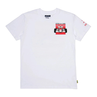 T-shirt męski Formula 1 biały Ayrton Senna 2026