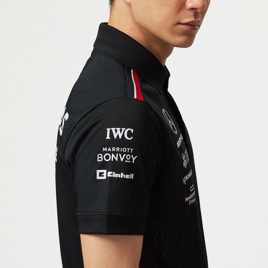 Polo męskie Team Black Mercedes AMG F1 