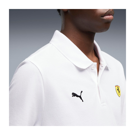Koszulka polo Logo Scuderia Ferrari F1 2026 biała