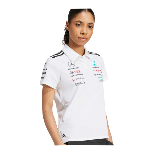Koszulka polo damska Team Mercedes AMG F1 biała