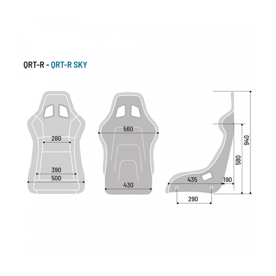 Fotel Sparco QRT-R SKY MY19 (FIA)
