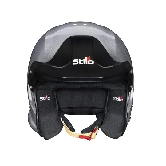 Kask Stilo Venti Trophy Jet Hans srebrny (FIA)