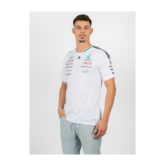 T-shirt męski biały Authentic Team Mercedes AMG F1 2026