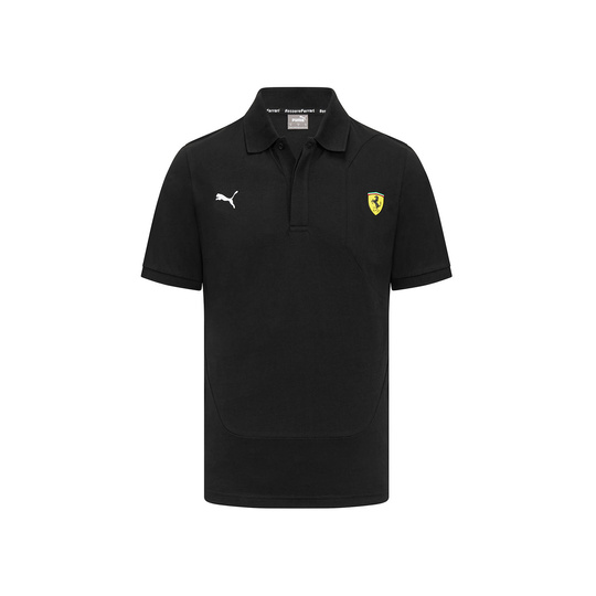 Koszulka polo męska Logo Black Ferrari F1 2024