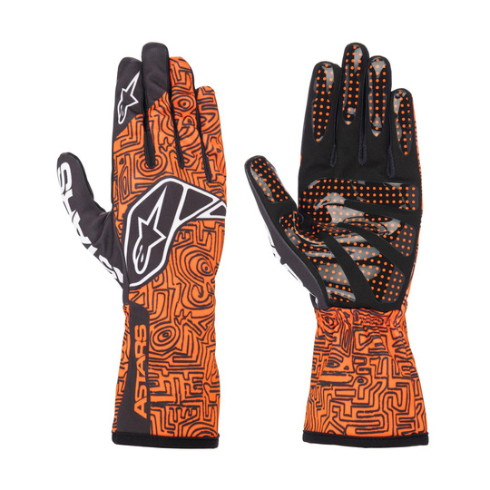 Rękawice Alpinestars TECH-1 K RACE V2 VERTICAL pomarańczowe