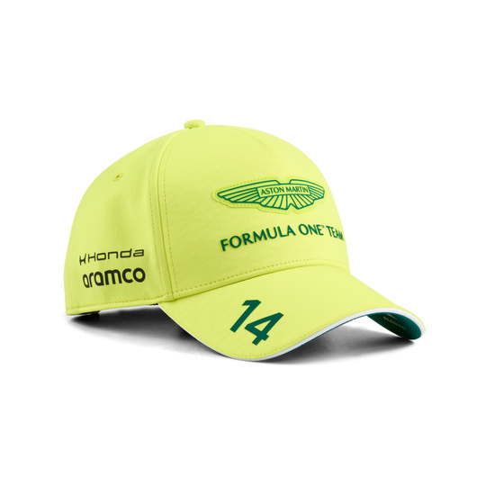 Czapka z daszkiem Fernando Alonso Team Aston Martin F1 2026 limonkowa