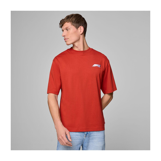 T-shirt męski Heritage Logo czerwony Formula 1 2025